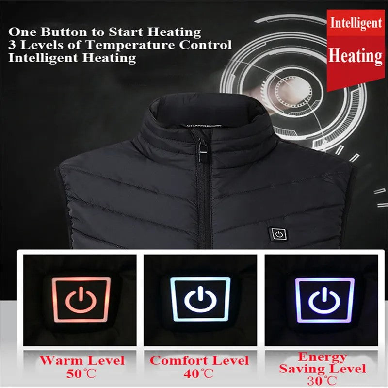 Multi Areas Heated Down Jacket for Men